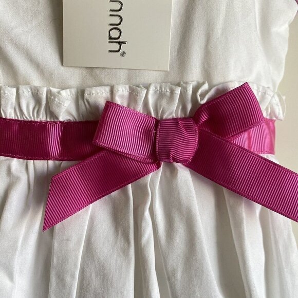 Savannah Girl’s Size 6 White Pink Sundress Easter Summer Spring  Dress New - Picture 8 of 9
